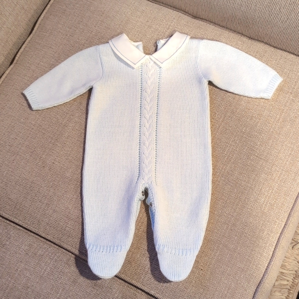 One piece Pale Blue Romper 0-3 months from Argentina
